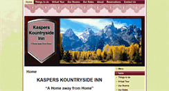 Desktop Screenshot of kasperskountrysideinn.com
